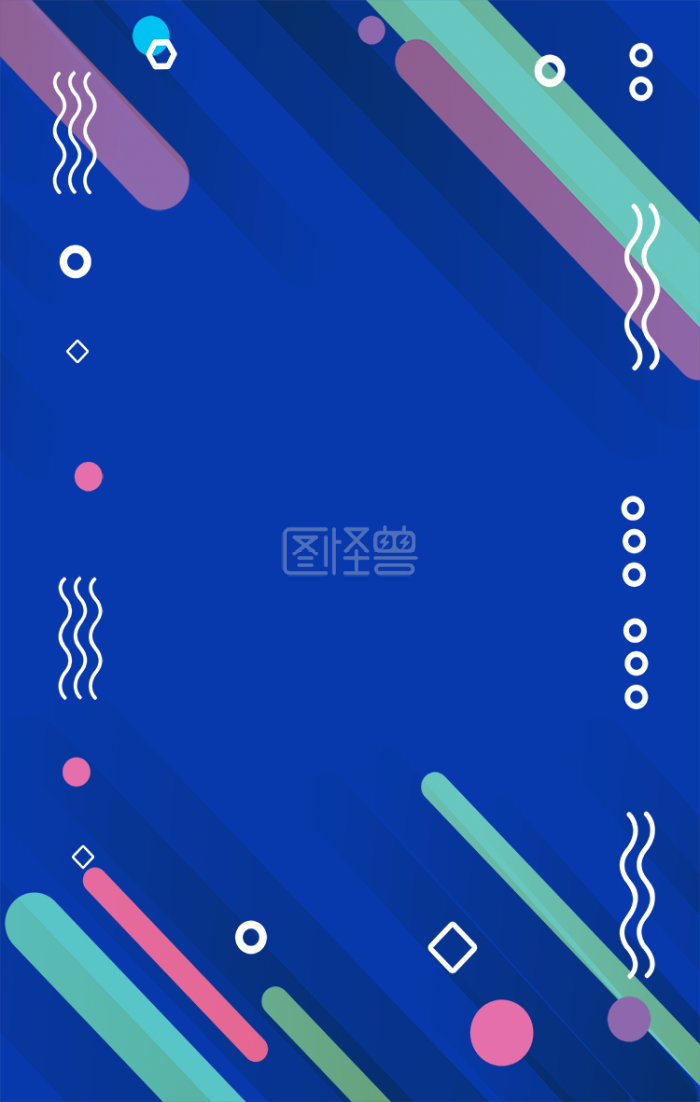 图怪兽原创元素蓝色创意招聘风格主题海报背景