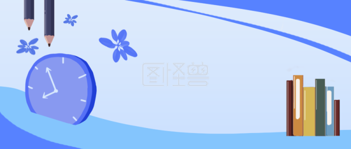 图怪兽原创元素卡通办公学习公众号封面插画-背景素材
