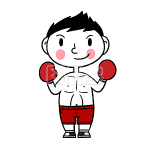 图怪兽原创元素卡通拳击手人物