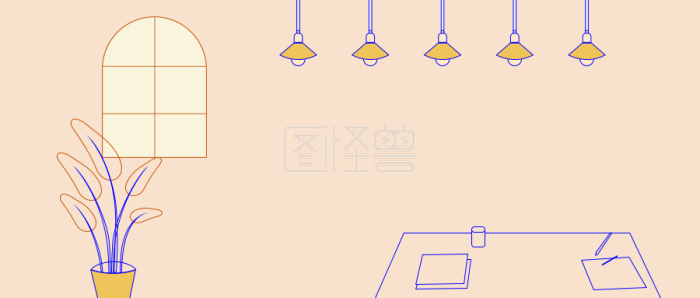 图怪兽原创通用背景办公招聘公众号封面