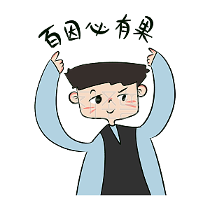 图怪兽原创元素百因必有果卡通表情包