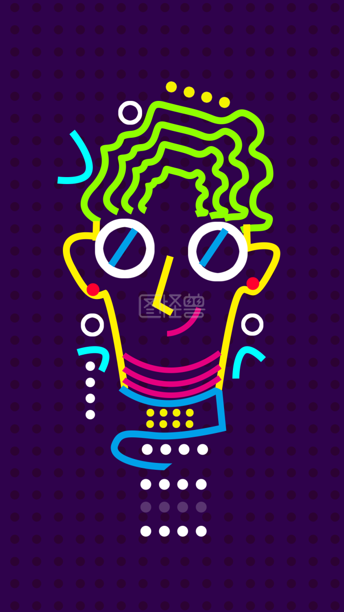 在线背景图片设计制作,点击"编辑"按钮,可对图怪兽原创元素卡通风