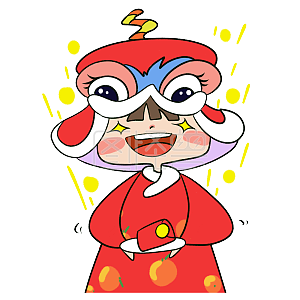 图怪兽原创元素哇哦卡通表情包