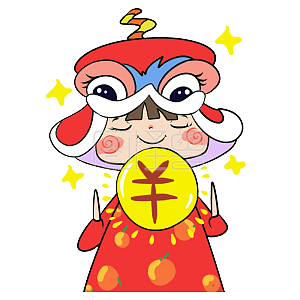 图怪兽原创元素变有钱卡通表情包