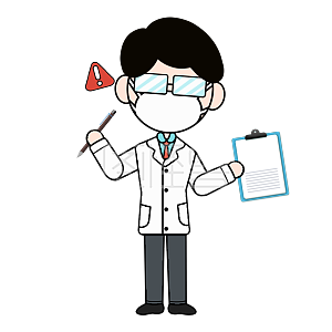 图怪兽原创元素卡通手绘医生防疫表情包