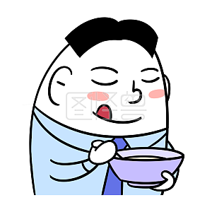 图怪兽原创元素喝碗心灵鸡汤表情包