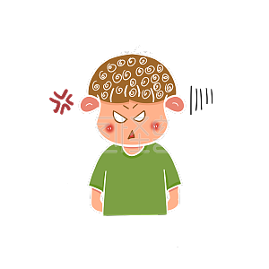 图怪兽原创元素卡通男孩表情包插画元素