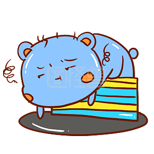 图怪兽原创元素卡通风高考熊表情包凌乱无奈插画元素