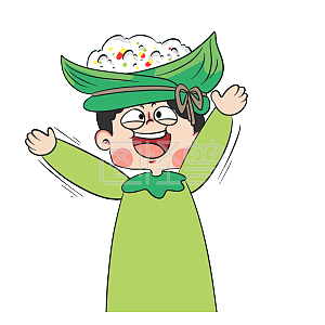 图怪兽原创元素欢呼卡通表情包