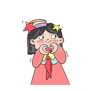 图怪兽原创元素比心卡通表情包