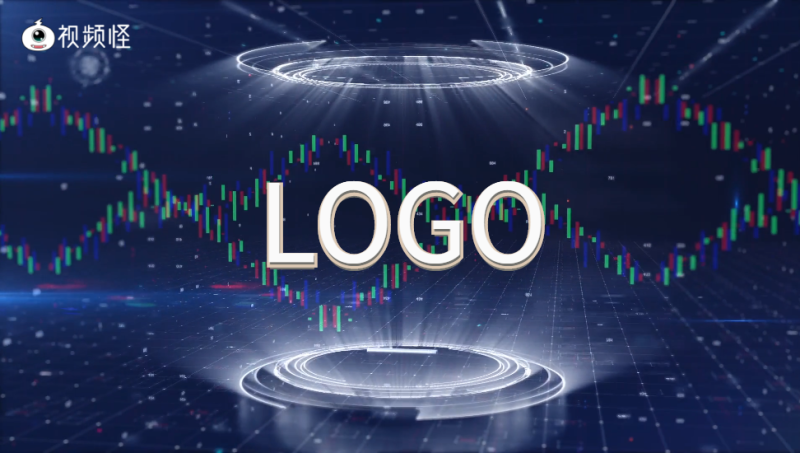 科技蓝色股票曲线背景金融理财片头