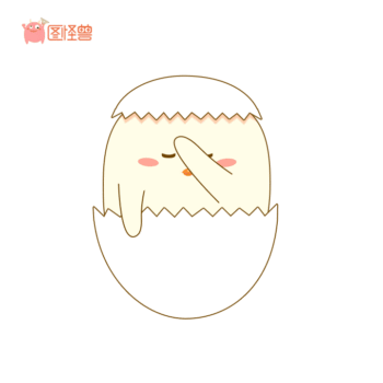 图怪兽gif原创元素蛋壳鸡卡通可爱表情包