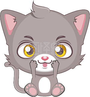 可爱卡通小猫猫卖萌