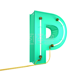 英文字母素材M灯管大写字母立体3D数字图纸字母b0打印图片