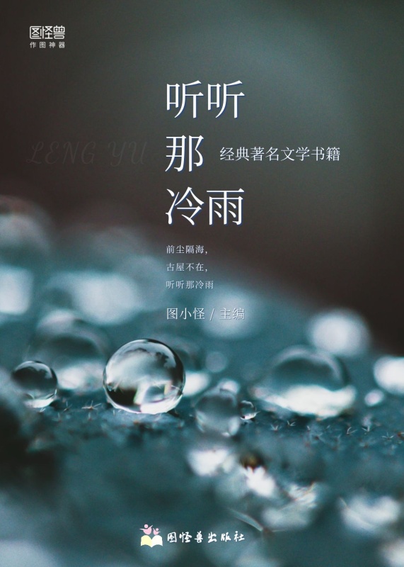 听听那冷雨深绿雨珠文学书籍封面