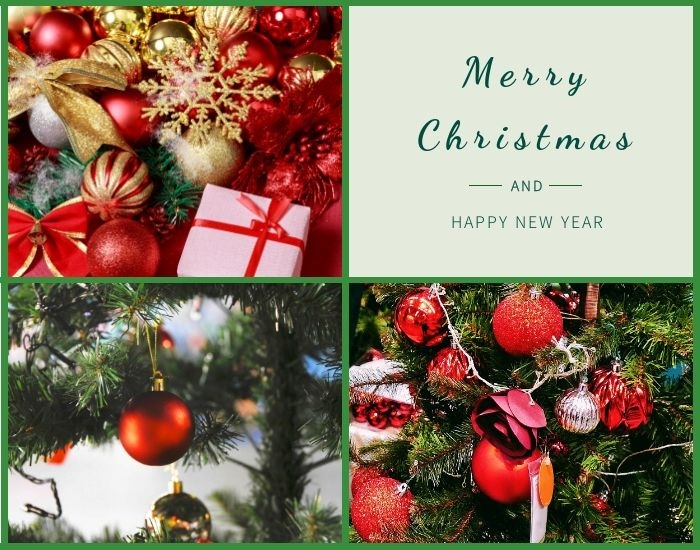 红绿色铃铛圣诞新年节日拼图