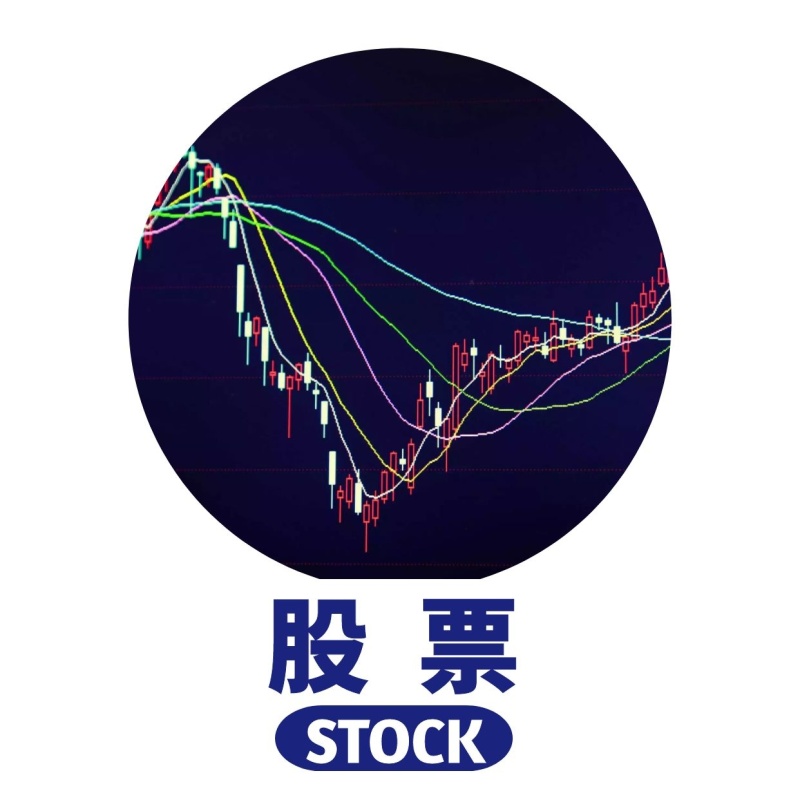 股票简约蓝色曲线红包头像