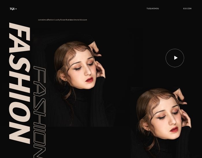 黑色大气时尚拼图