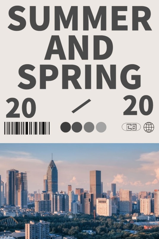 微博英文时尚简约风格城市灰色