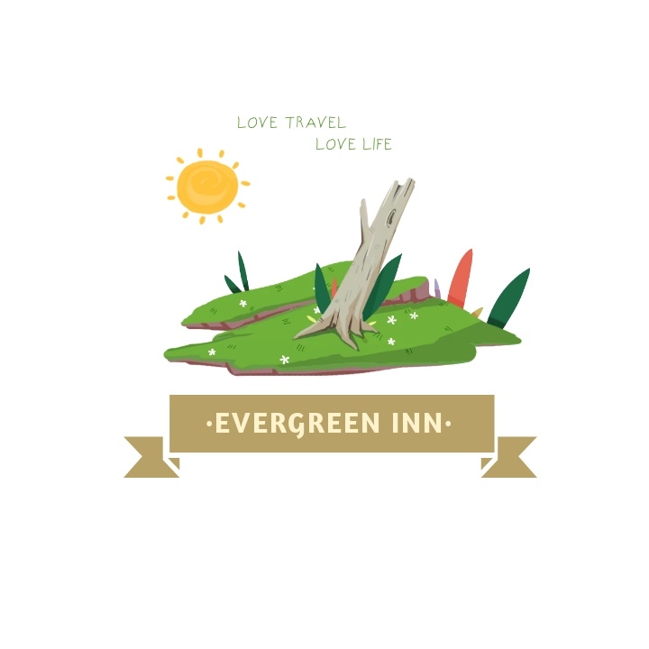 英文出国旅游民宿简约创意logo