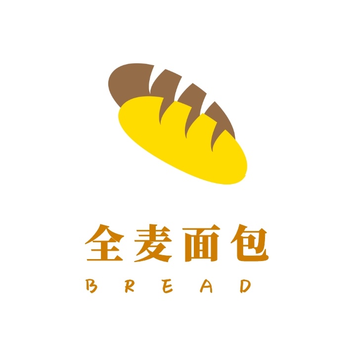 全麦面包 BREAD 面包店logo设计