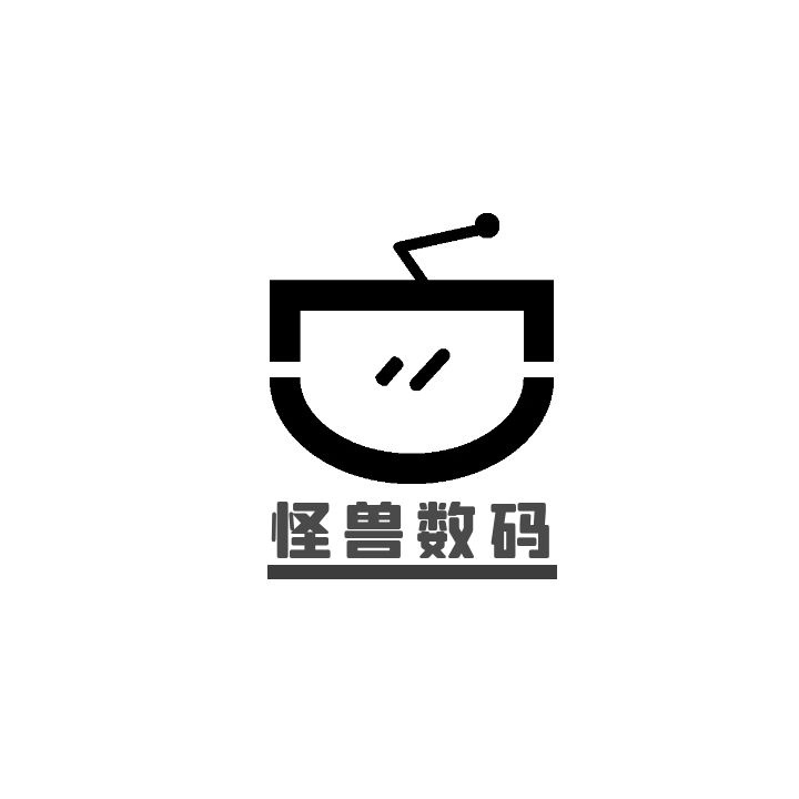 数码店铺黑白简约LOGO