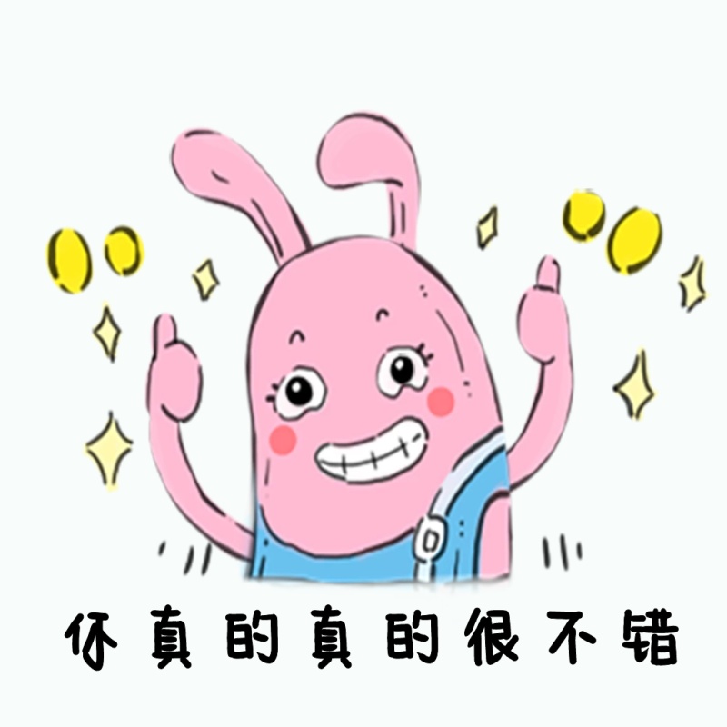 你真的真的很不错兔子卡通表情包