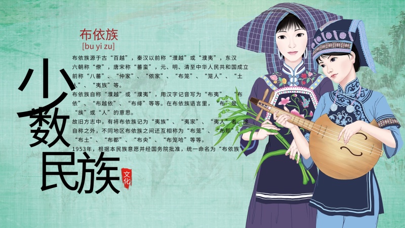 少数民族文化展板之布依族