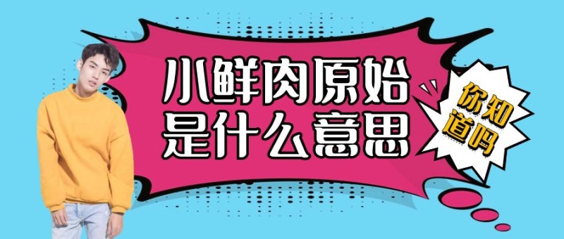 小鲜肉原始是什么意思公众号首图