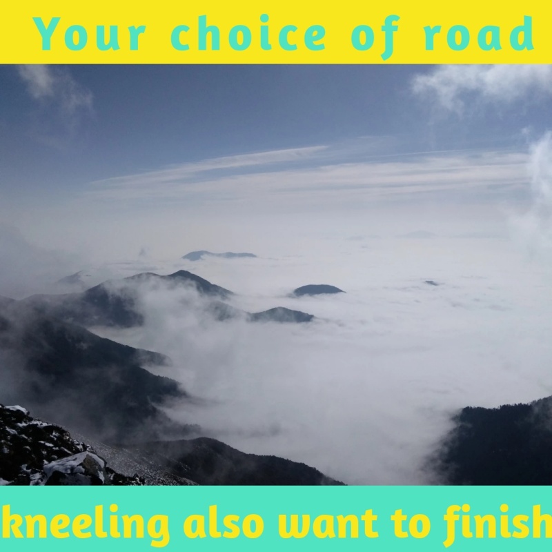 自己选择的路简约创意公众号正方形配图