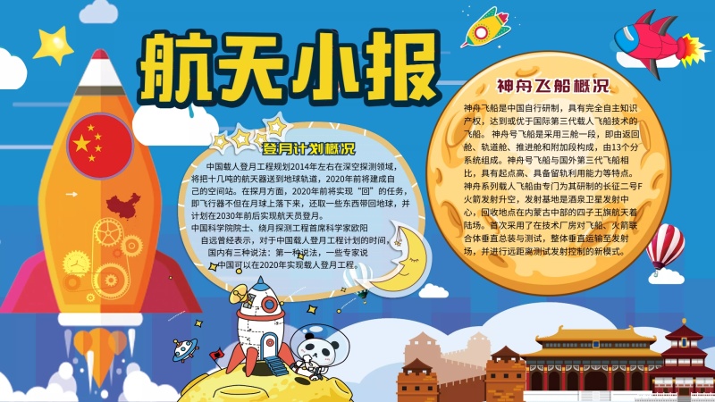 航天日宣传手抄报