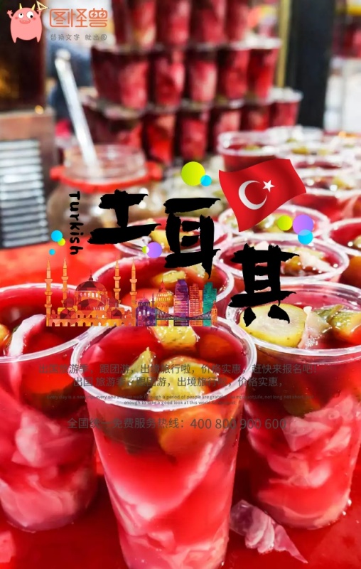 世界旅游日旅行社优惠土耳其手机海报模板