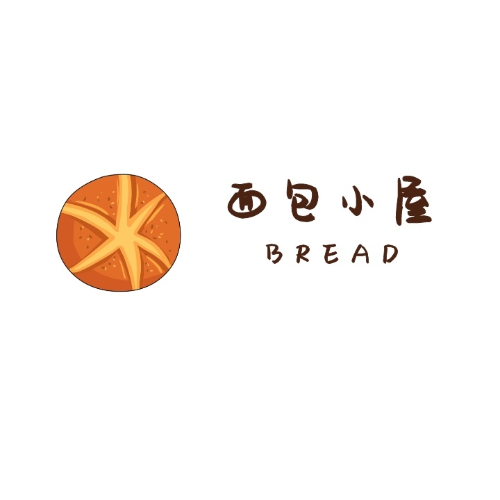 面包小屋 BREAD 面包店logo设计