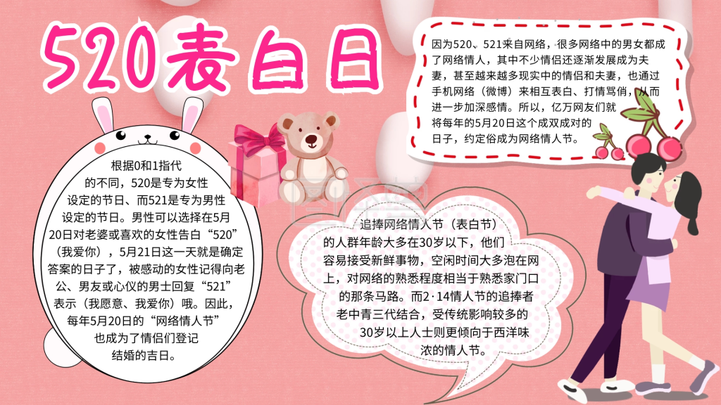 520表白日活动手抄报