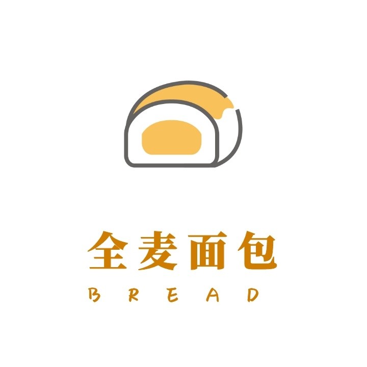 全麦面包 BREAD 面包店logo设计