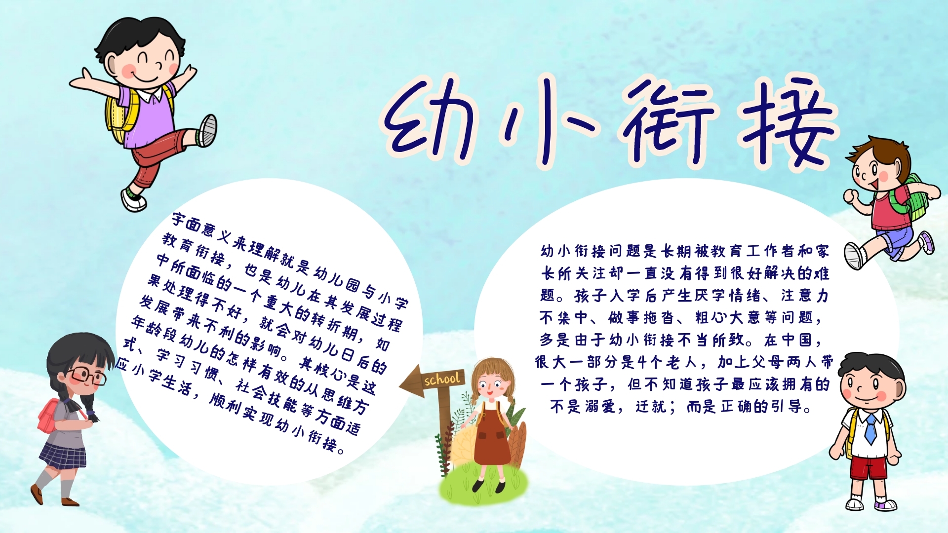幼小衔接手抄报