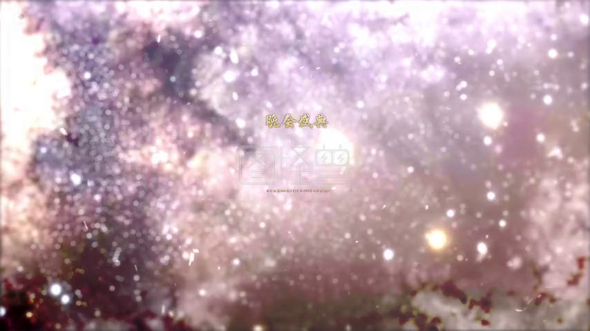 唯美冬季雪花粒子迎新晚会短视频模板