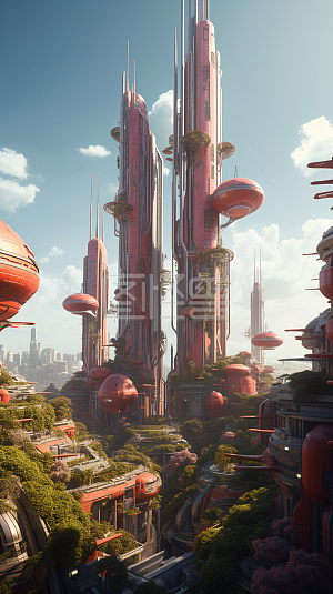 未来主义科幻城市背景