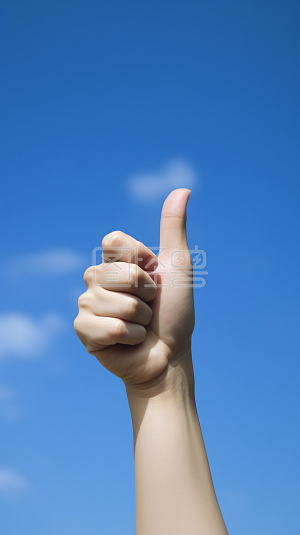 励志正能量鼓励手势