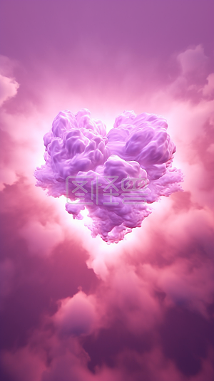 心形云朵