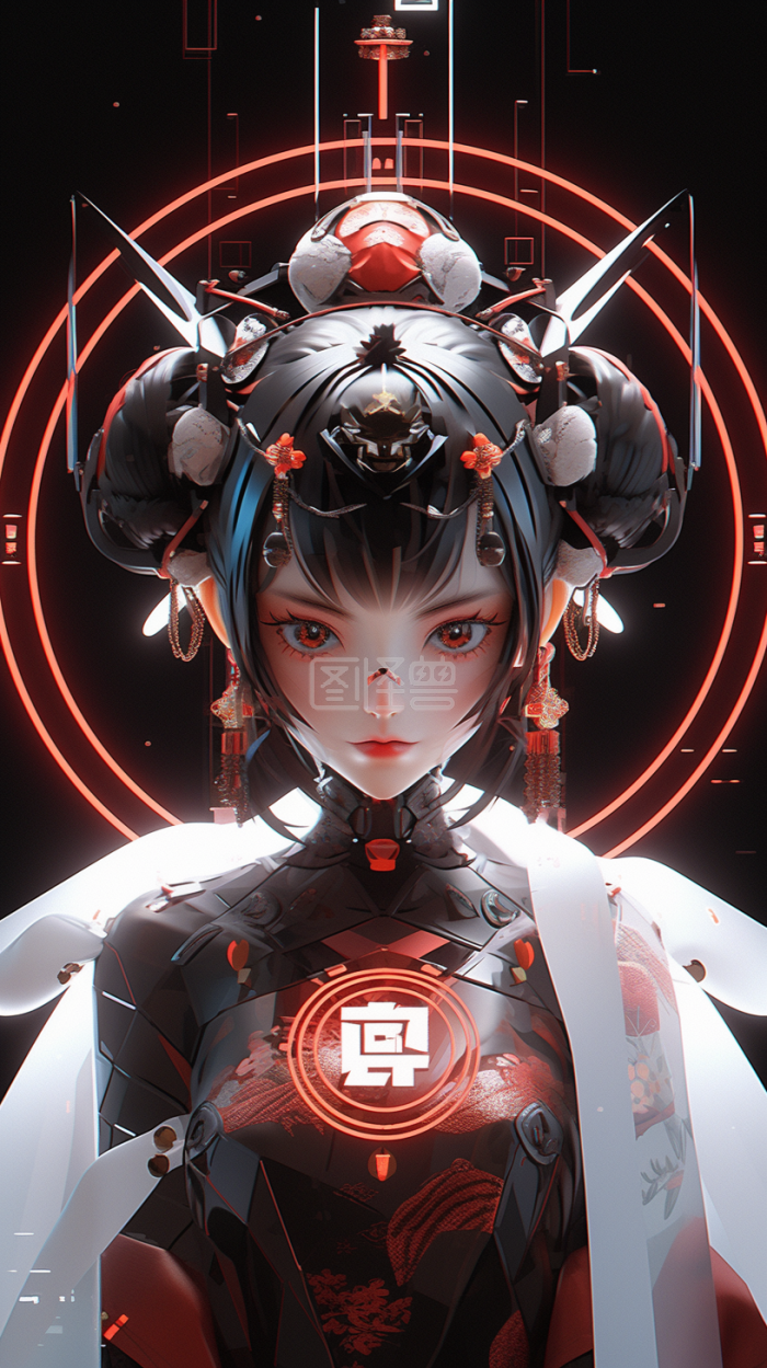 古风未来风机械姬合集-背景素材图片-图怪兽