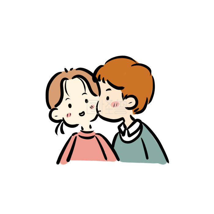 卡通情侣-背景素材图片-图怪兽