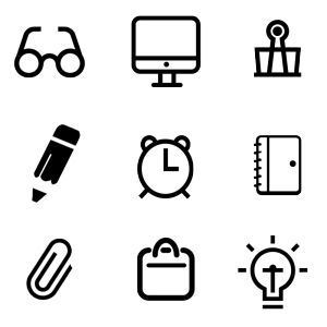 办公文具卡通简约小素材