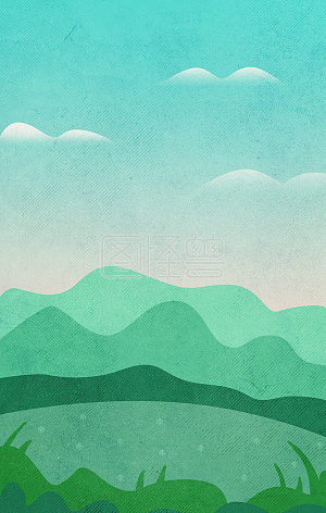 详情质感风景背景简约插画详情简约户外绿色风景详情简约