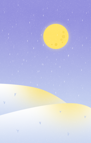 简约夜晚下雨插画背景