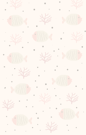 图怪兽原创背景可爱鱼插画背景