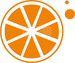 橙子简笔水果logo