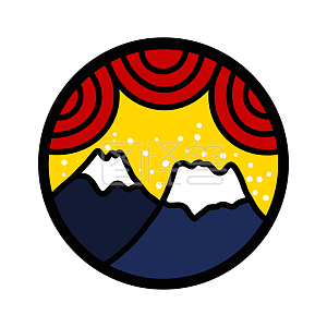 国风山水手绘logo元素设计