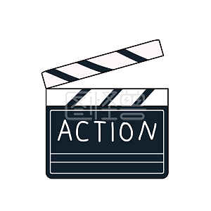 图怪兽原创元素手绘风格电影院电影拍摄电影开拍元素