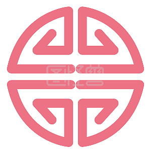 寿字纹云纹圆形中餐厅餐饮旅游古镇logo